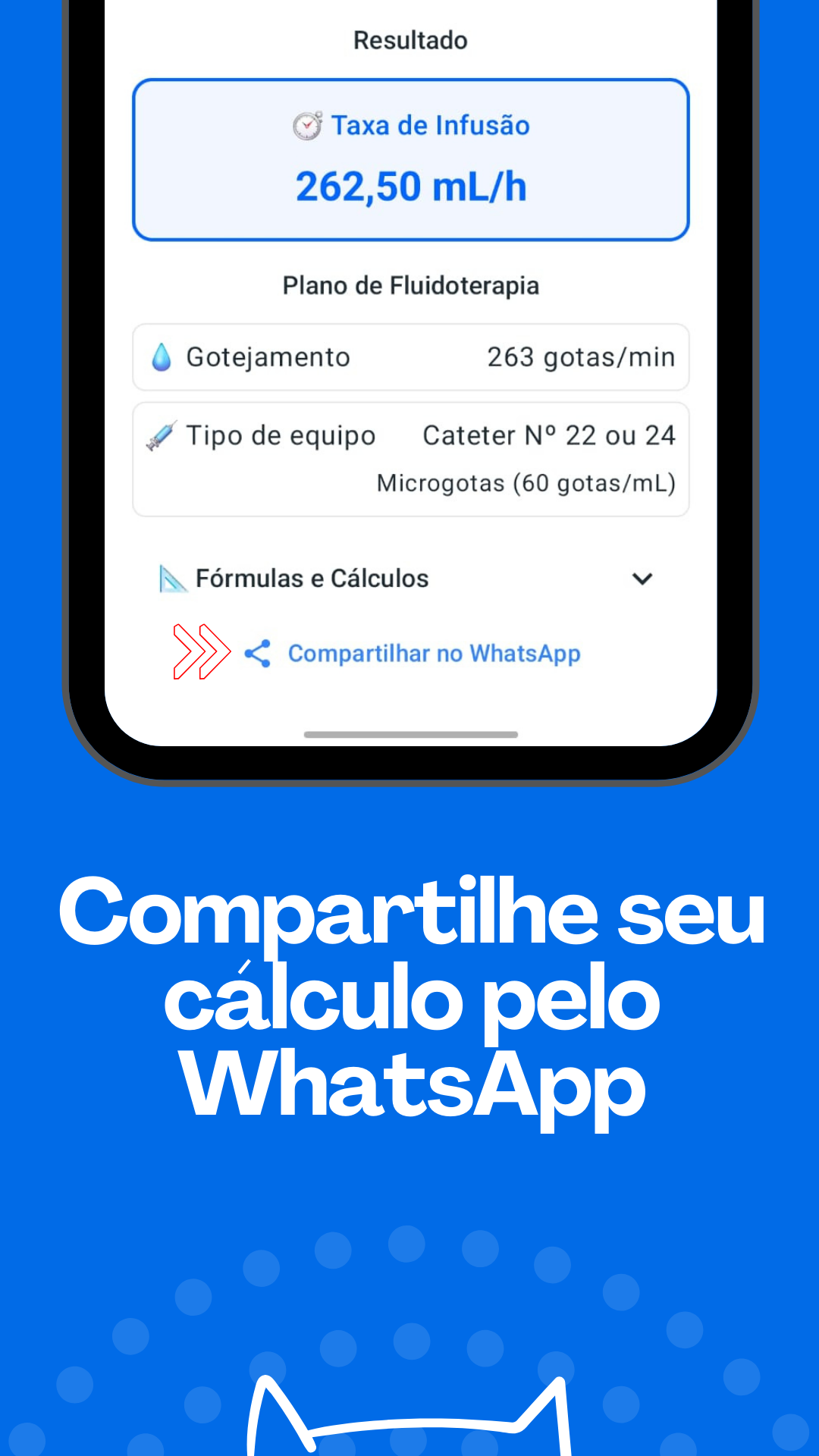 Tela de conversão de peso no tema escuro